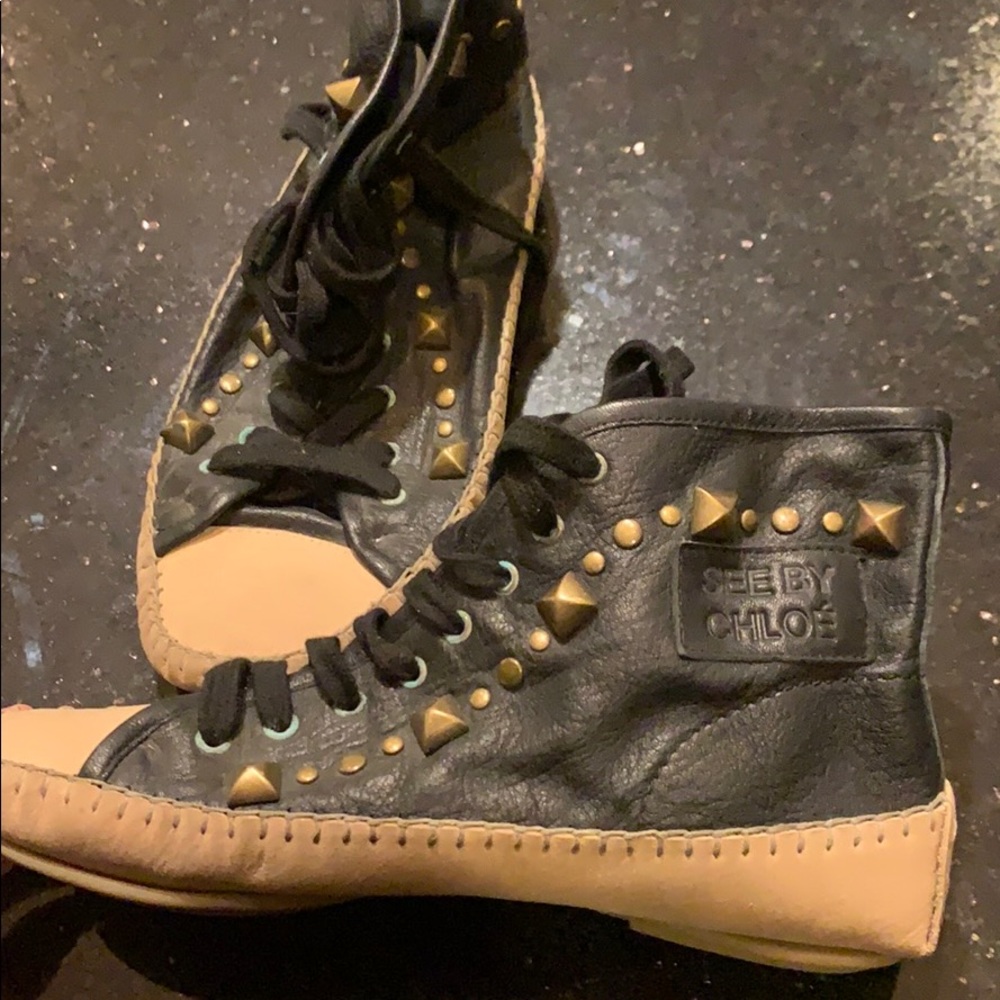 See by Chloe hi tops leather chic shoes